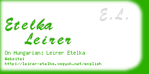 etelka leirer business card